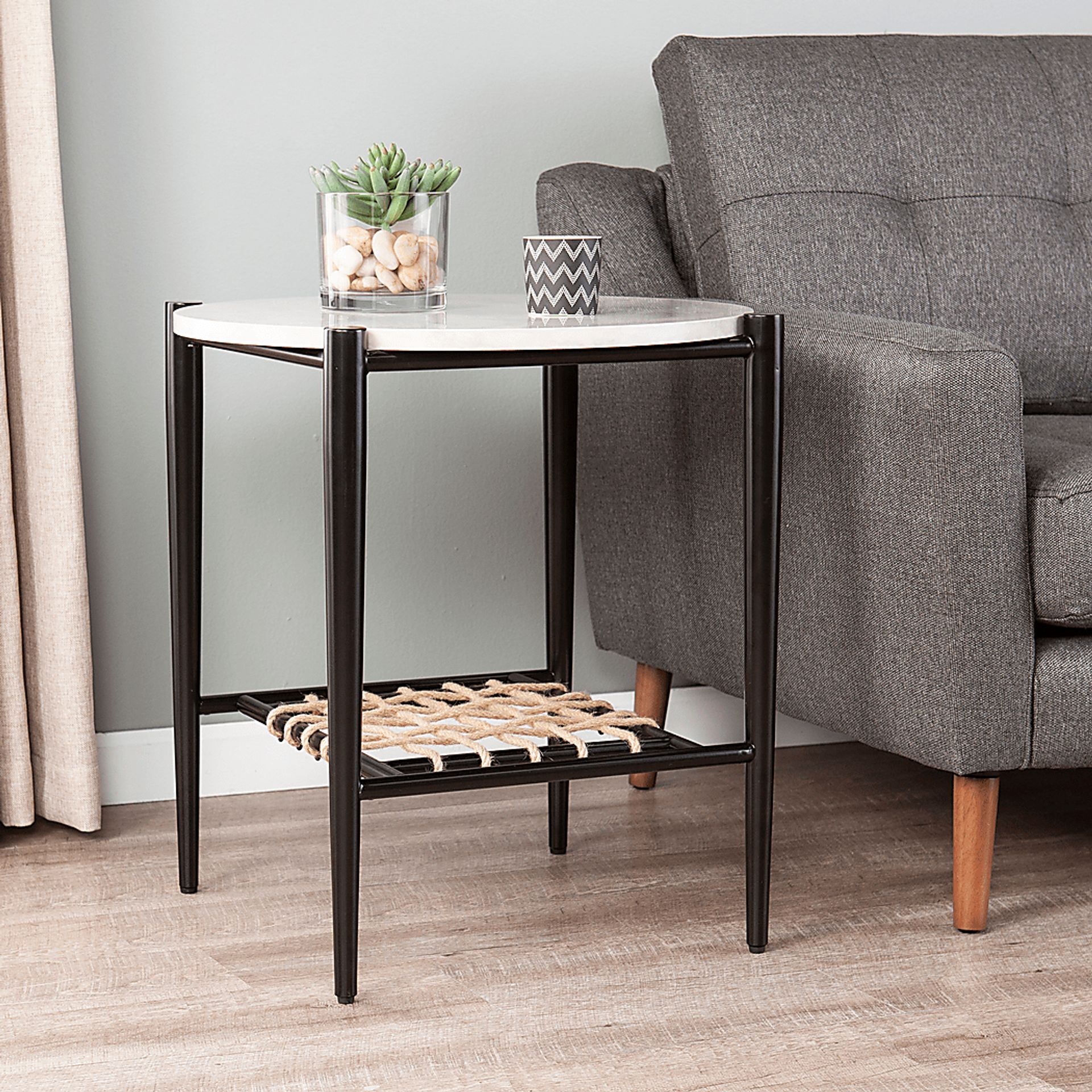 Relckin White End Table - Image 3
