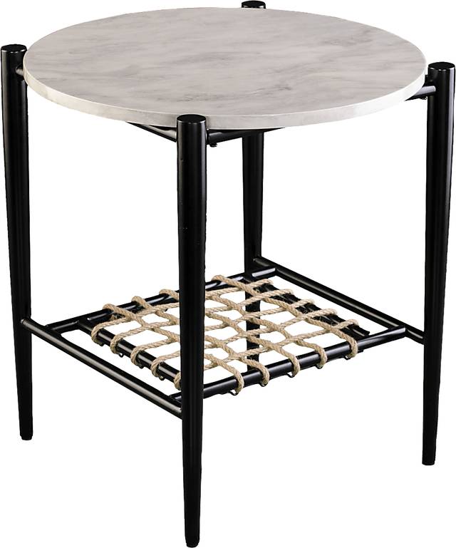 Relckin White End Table - Thumbnail - Image 1