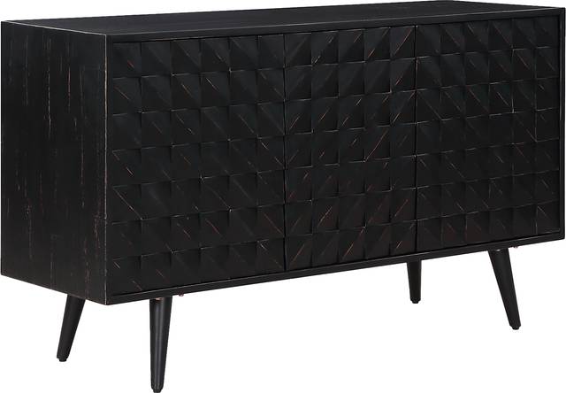 Rellim Black Credenza - Thumbnail - Image 1