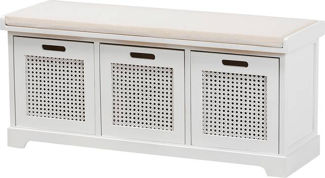 Reltor White Accent Bench - Thumbnail - Image 1