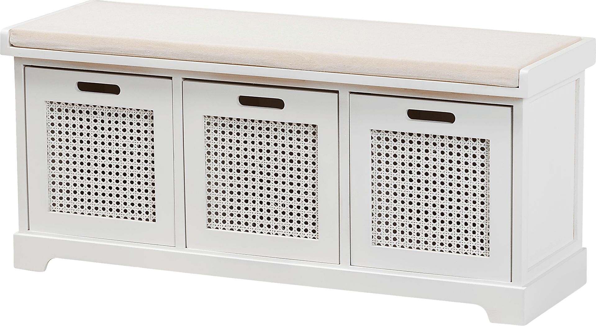 Reltor White Accent Bench - Image 1