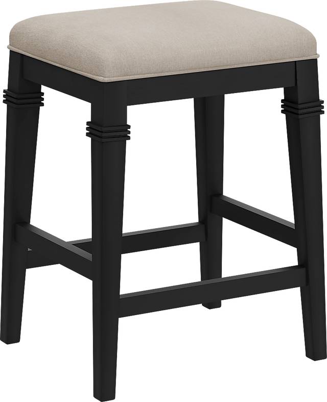 Rembles Black Counter Height Stool - Thumbnail - Image 1