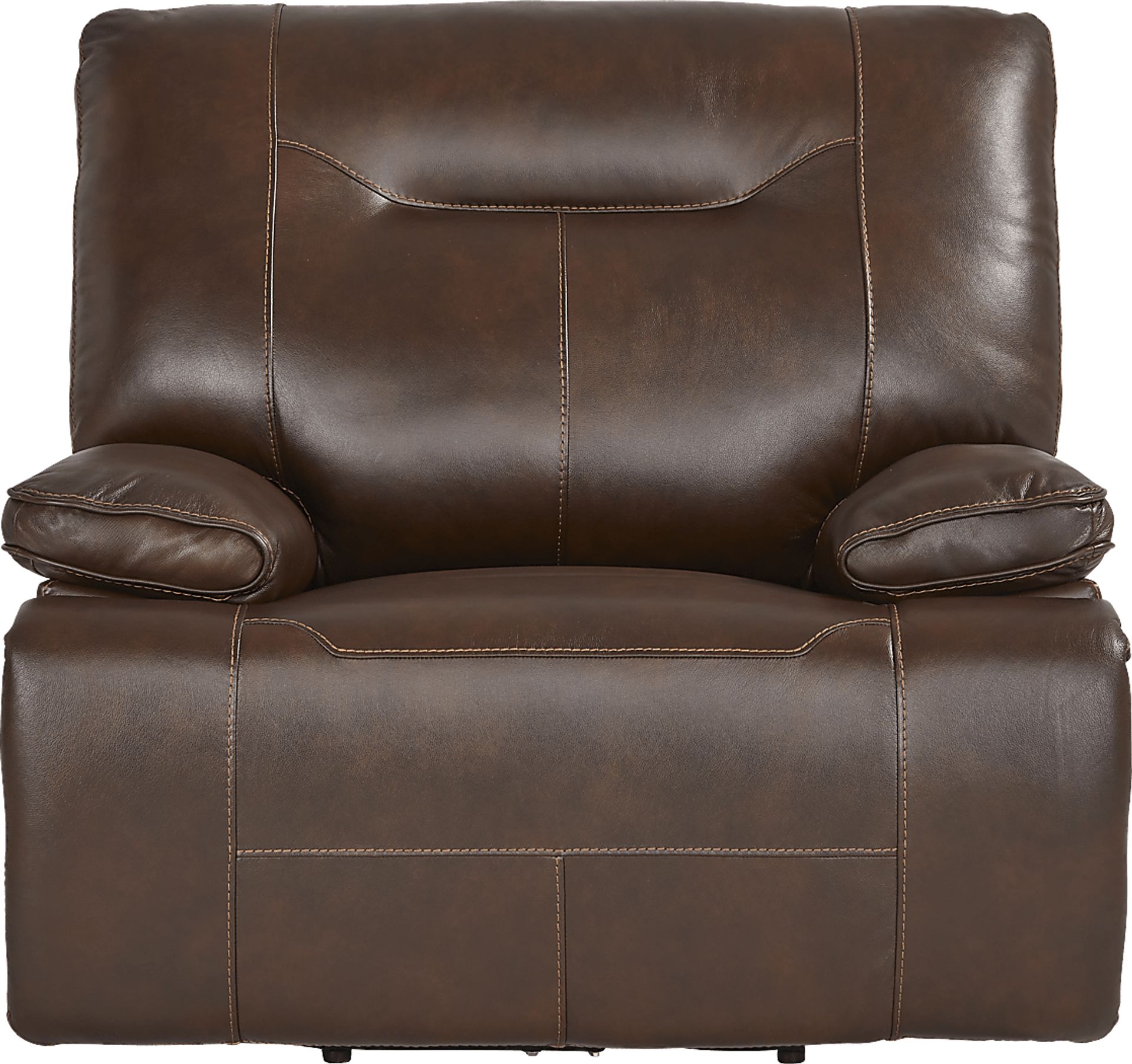 Renaldi Coffee Leather Dual Power Recliner - Image 2