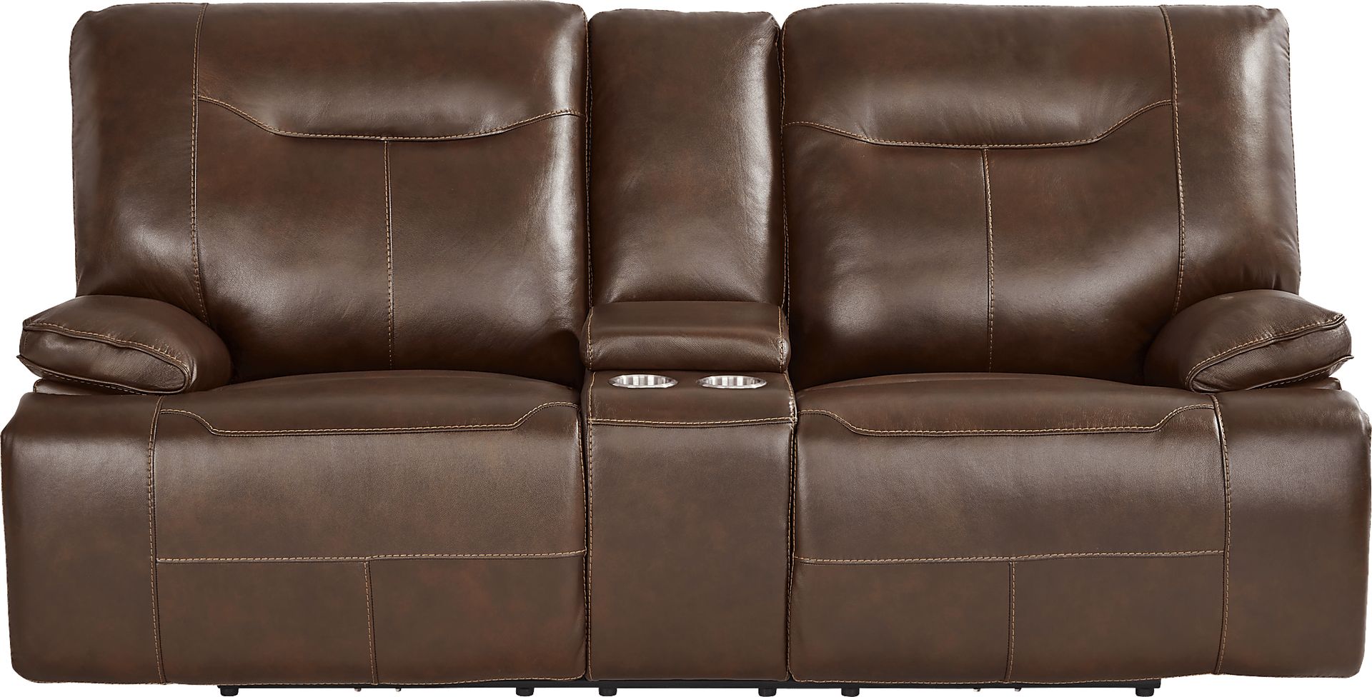 Renaldi Coffee 2 Pc Leather Dual Power Reclining Living Room - Image 6