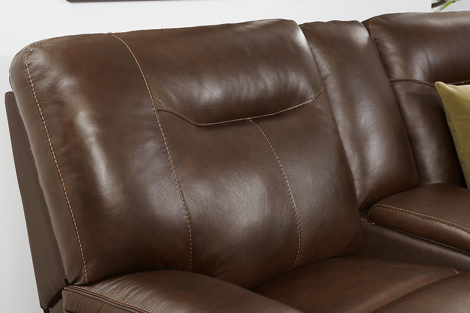 Renaldi Coffee 2 Pc Leather Dual Power Reclining Living Room - Image 9
