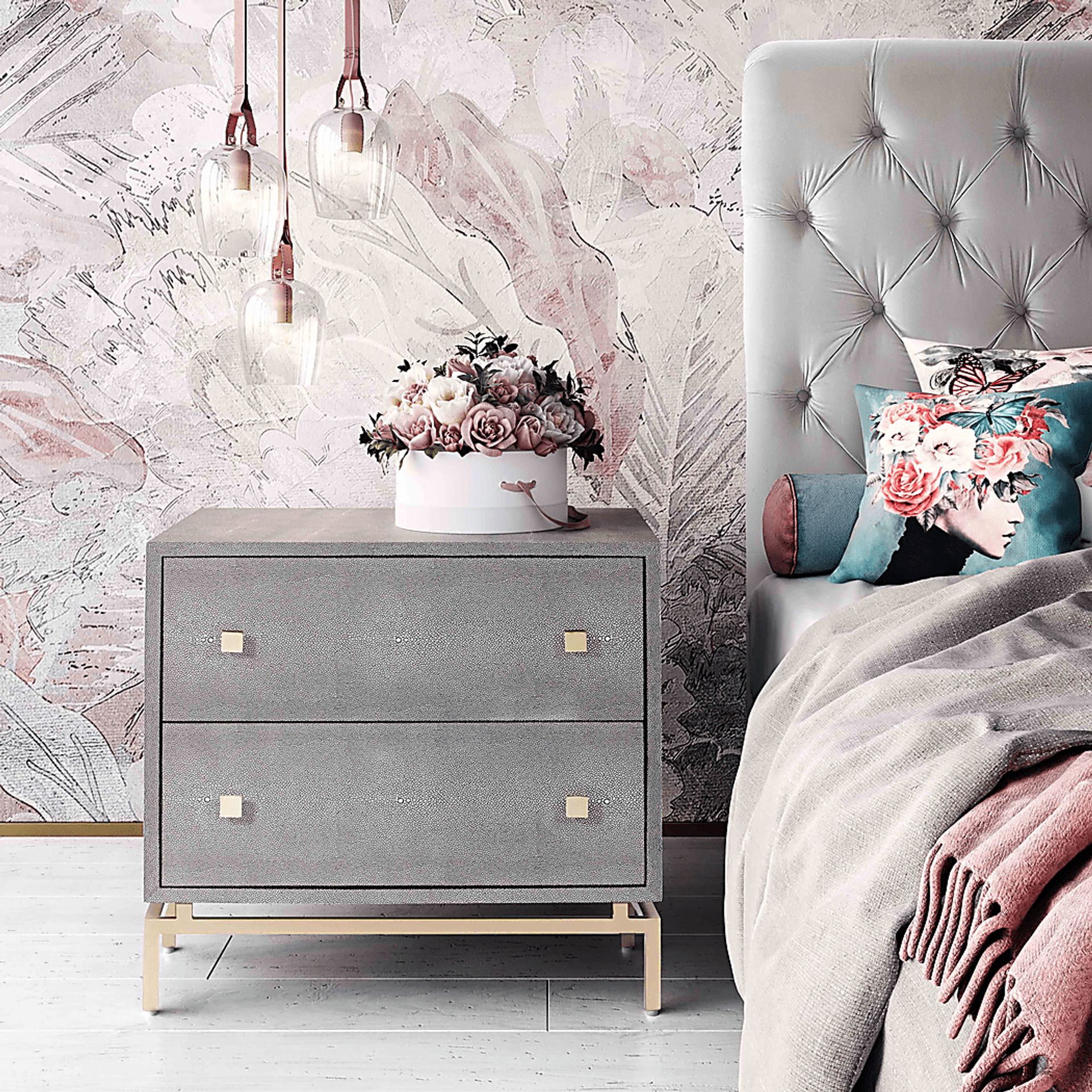 Renara Gray Nightstand - Image 7