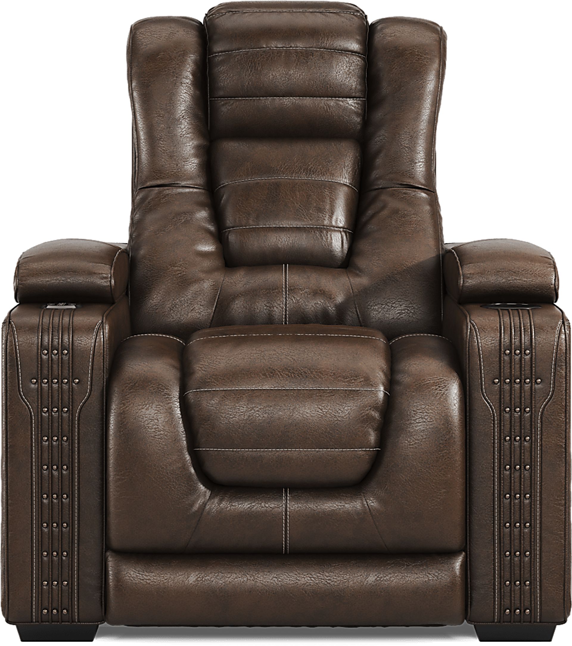 Eric Church Highway To Home Renegade Brown Leather 8 Pc Power Plus Reclining Living Room - Image 21
