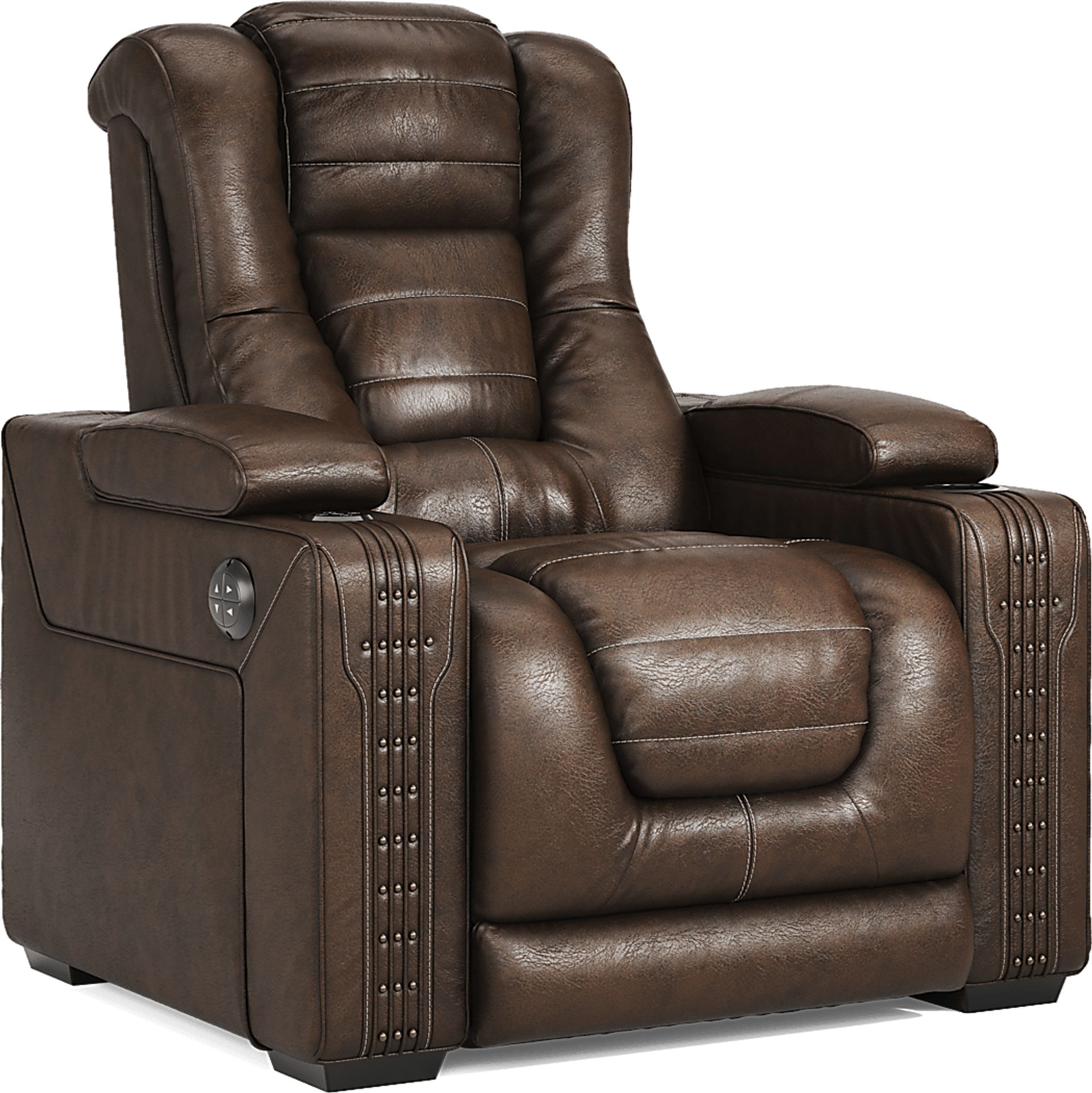 Eric Church Highway To Home Renegade Brown Leather 8 Pc Power Plus Reclining Living Room - Image 20