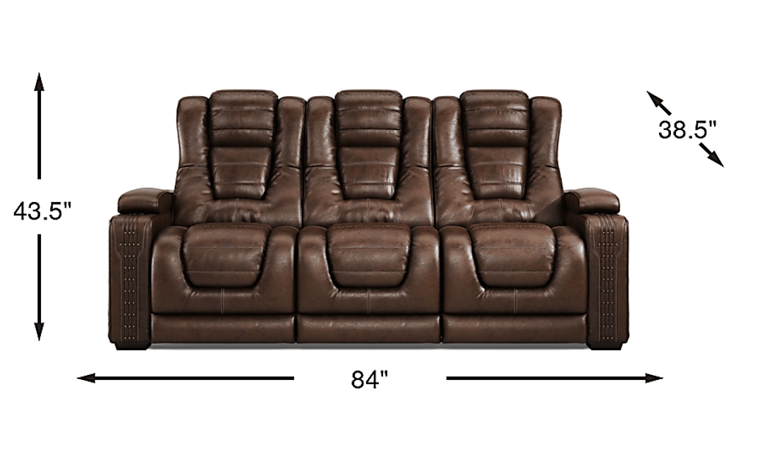 Renegade Leather Dual Power Reclining Sofa