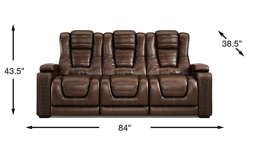 Renegade Leather Dual Power Reclining Sofa