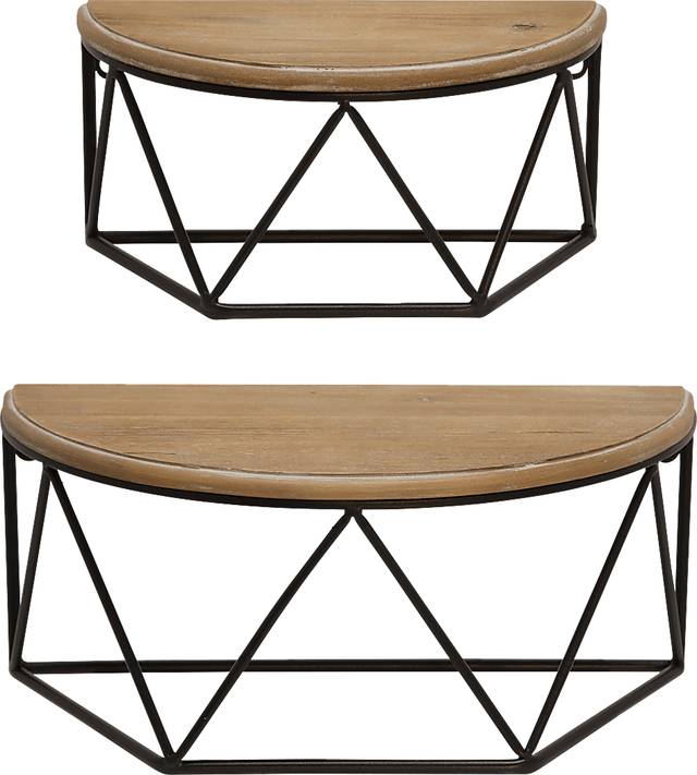 Renezet Brown Wall Shelf - Thumbnail - Image 4
