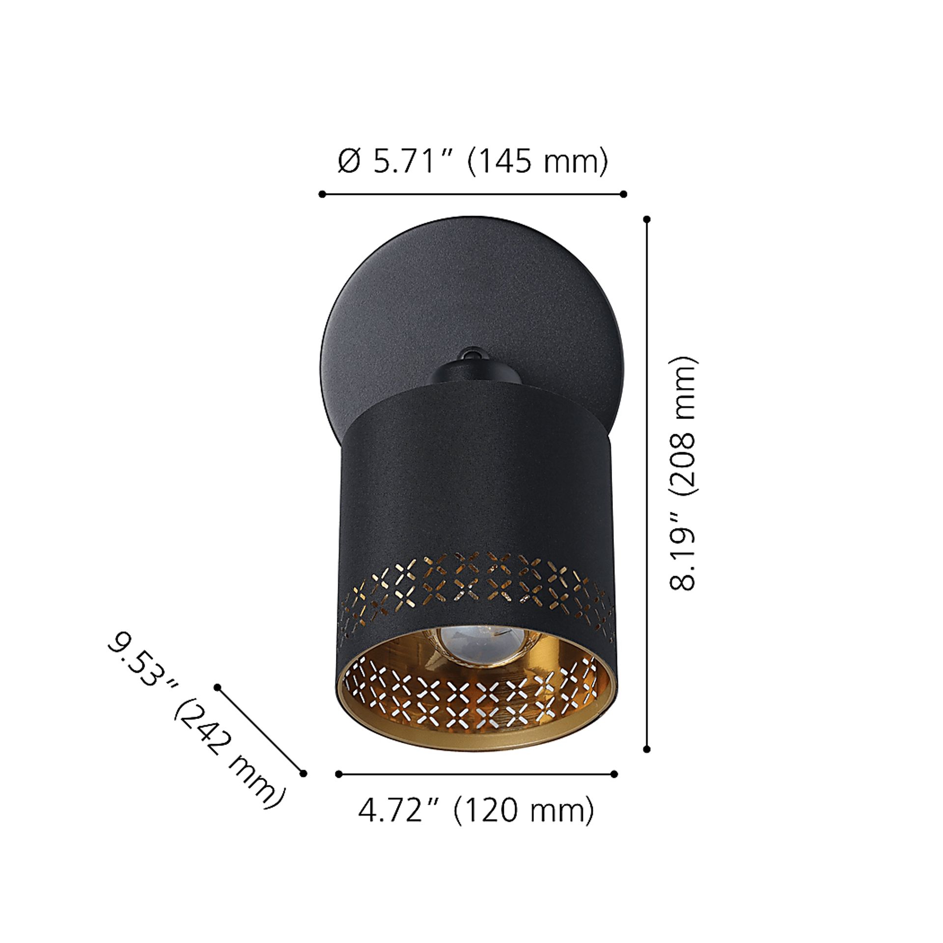 Renfrew Lane Black Sconce - Image 4