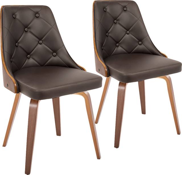 Renior Brown Dining Chair, Set of 2 - Thumbnail - Image 1