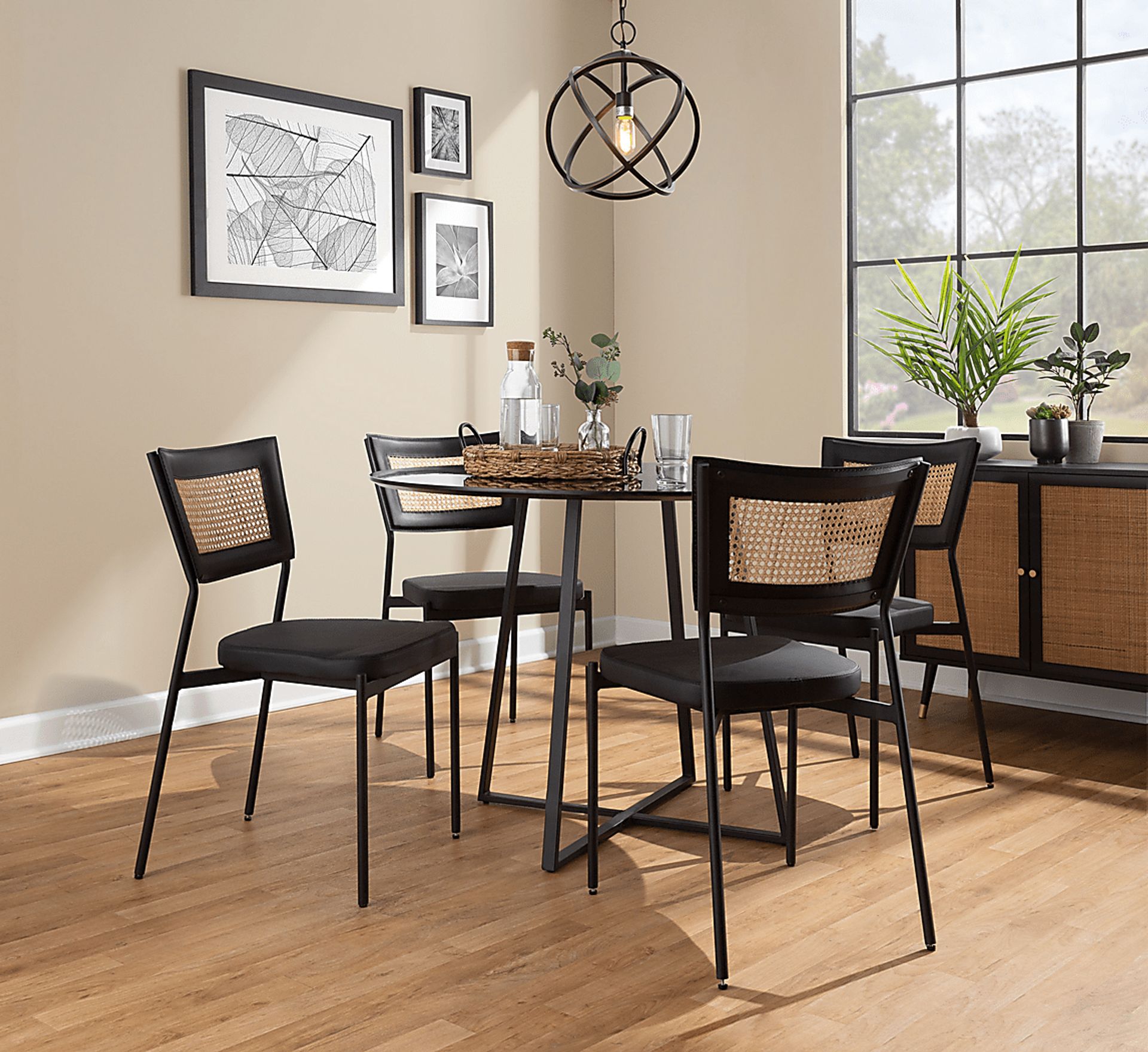 Renneau Black Side Chair, Set of 2 - Image 2