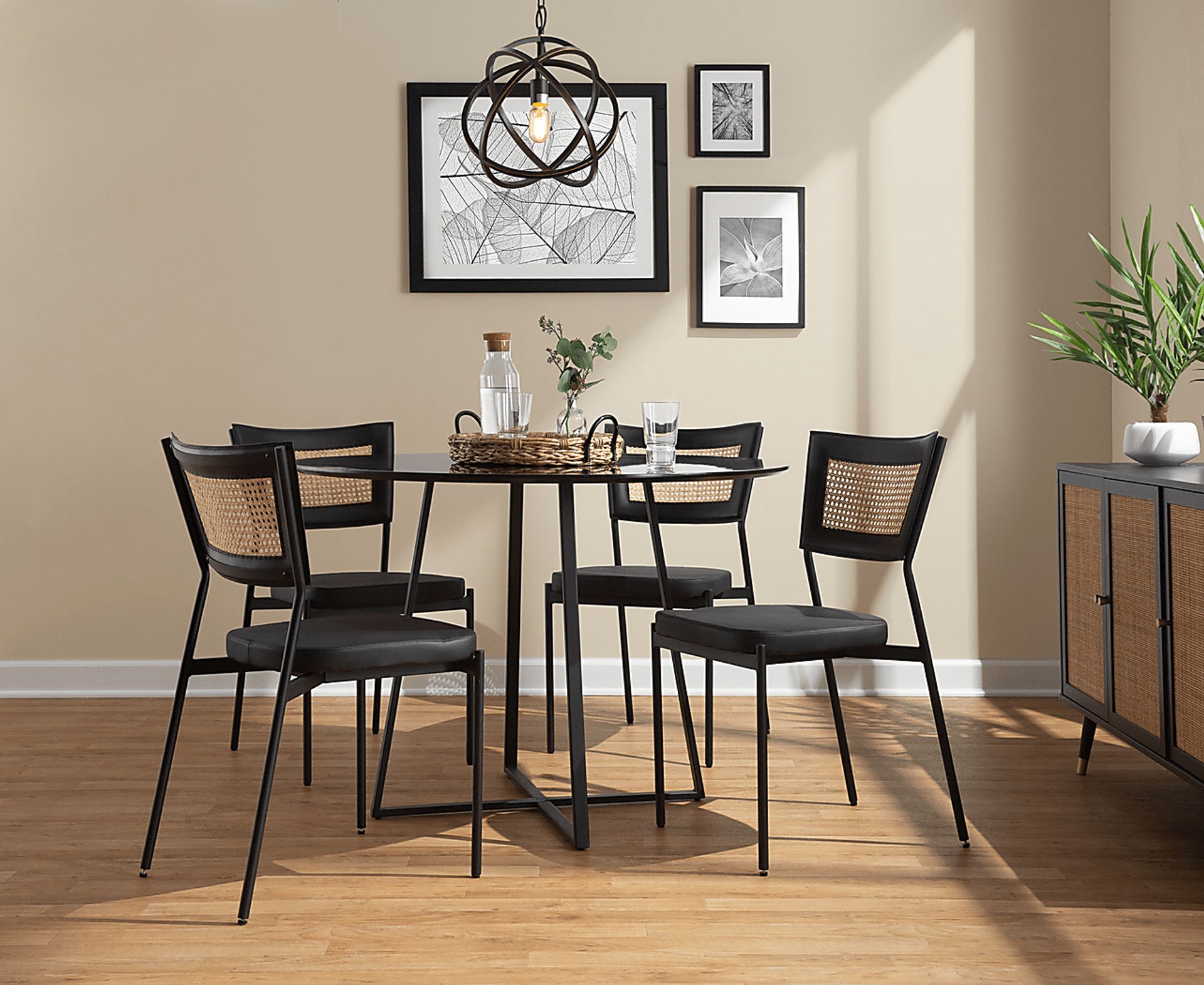 Renneau Black Side Chair, Set of 2 - Image 3