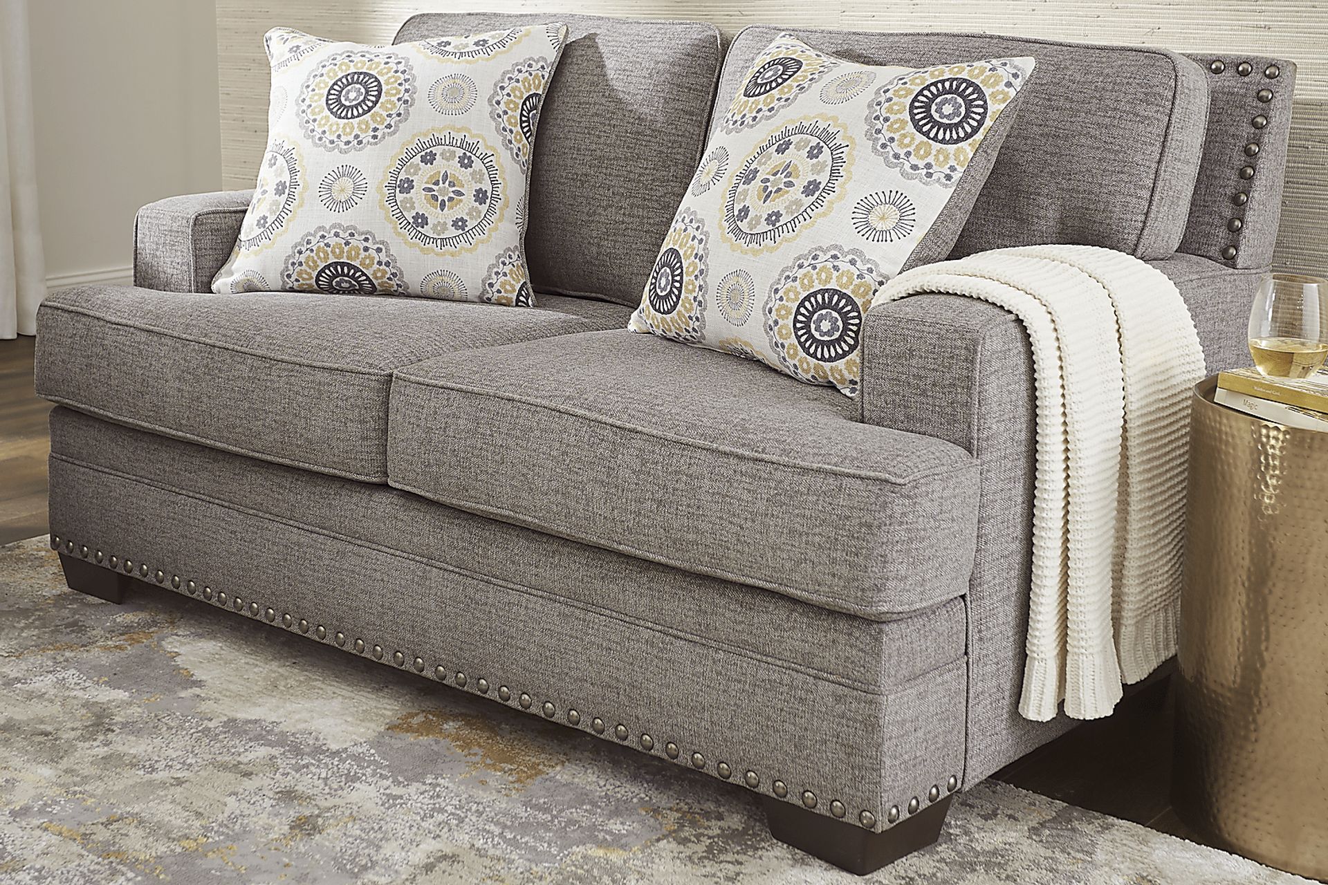 Reno Hills Gray Woven 5 Pc Living Room - Image 7