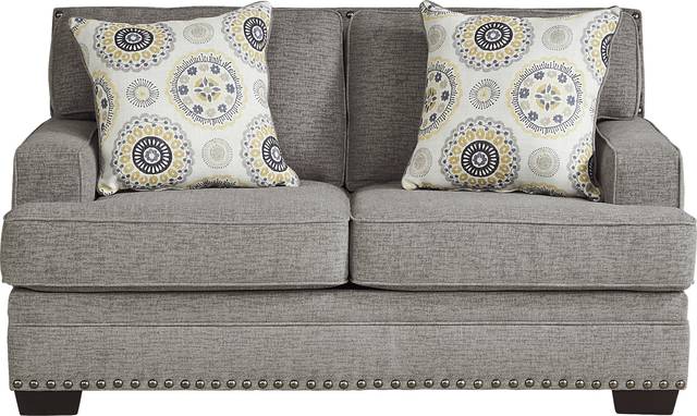 Reno Hills Gray Woven 7 Pc Living Room - Thumbnail - Image 5