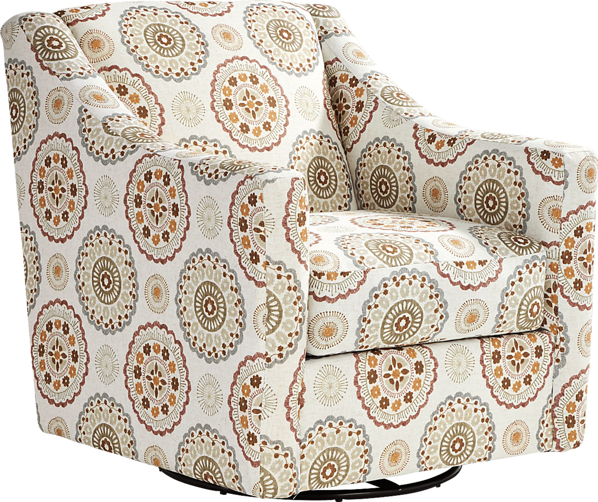 Reno Hills Orange Swivel Chair - Image 1