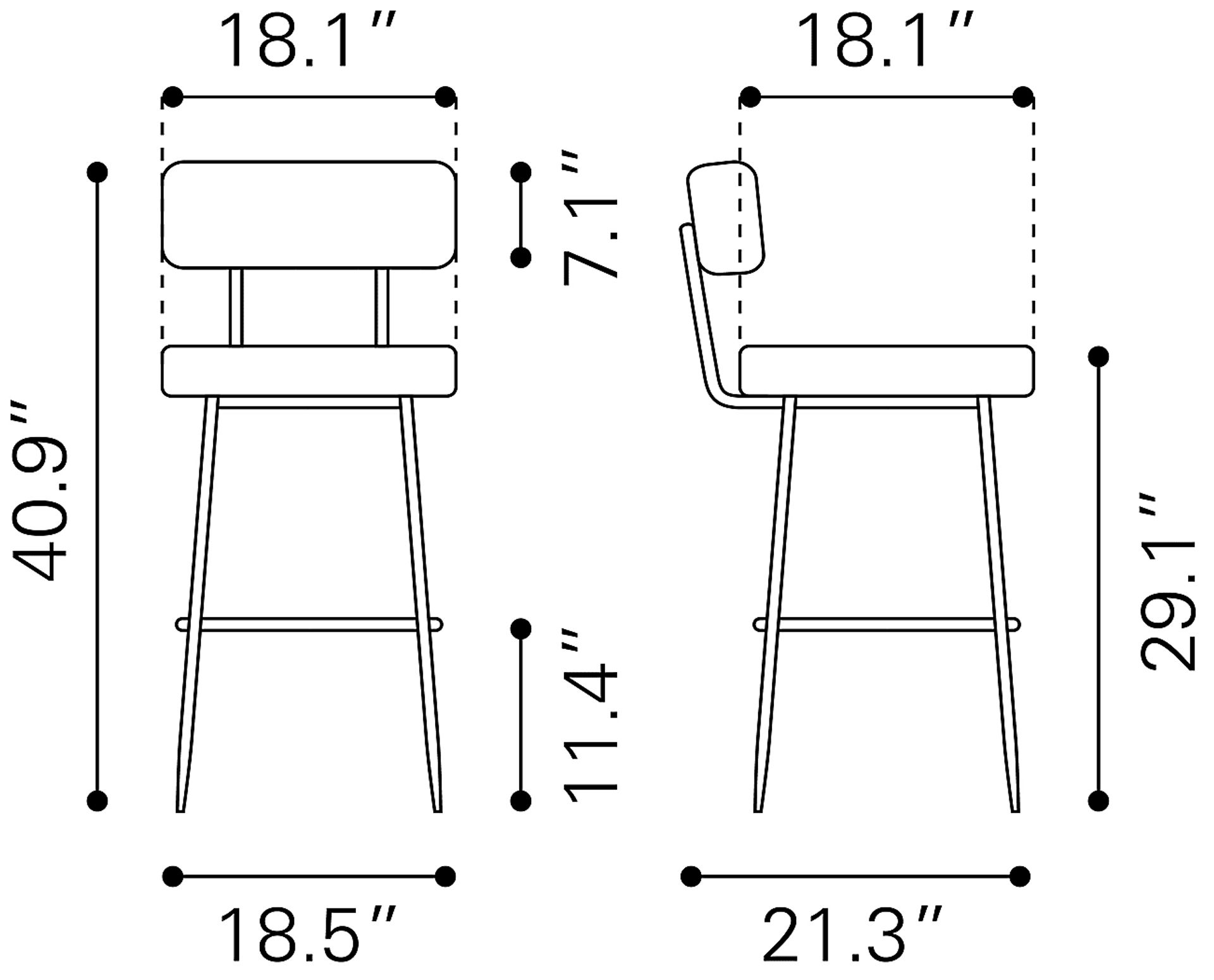 Rentz White Barstool, Set of 2 - Image 11