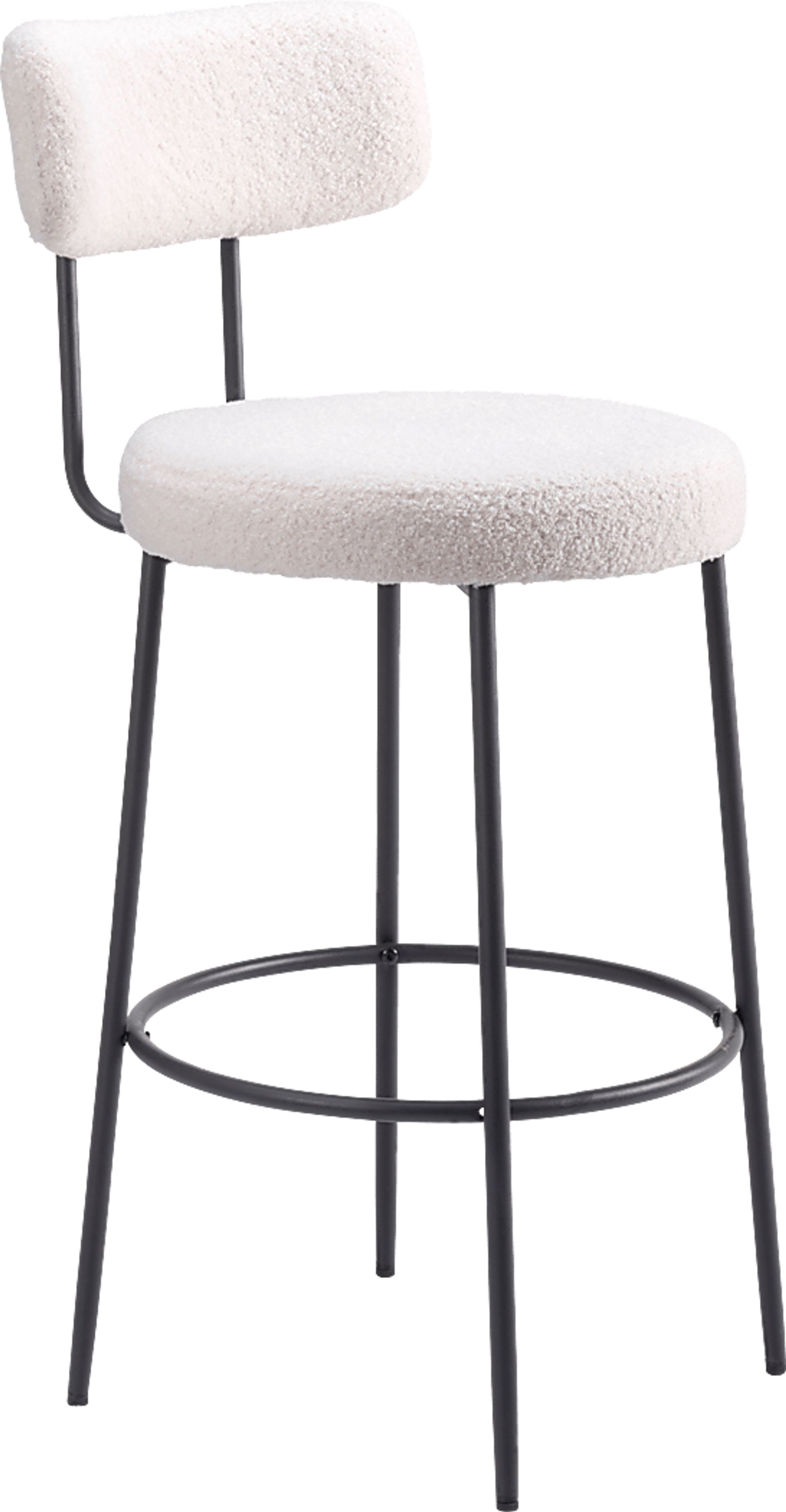 Rentz White Barstool, Set of 2 - Image 4