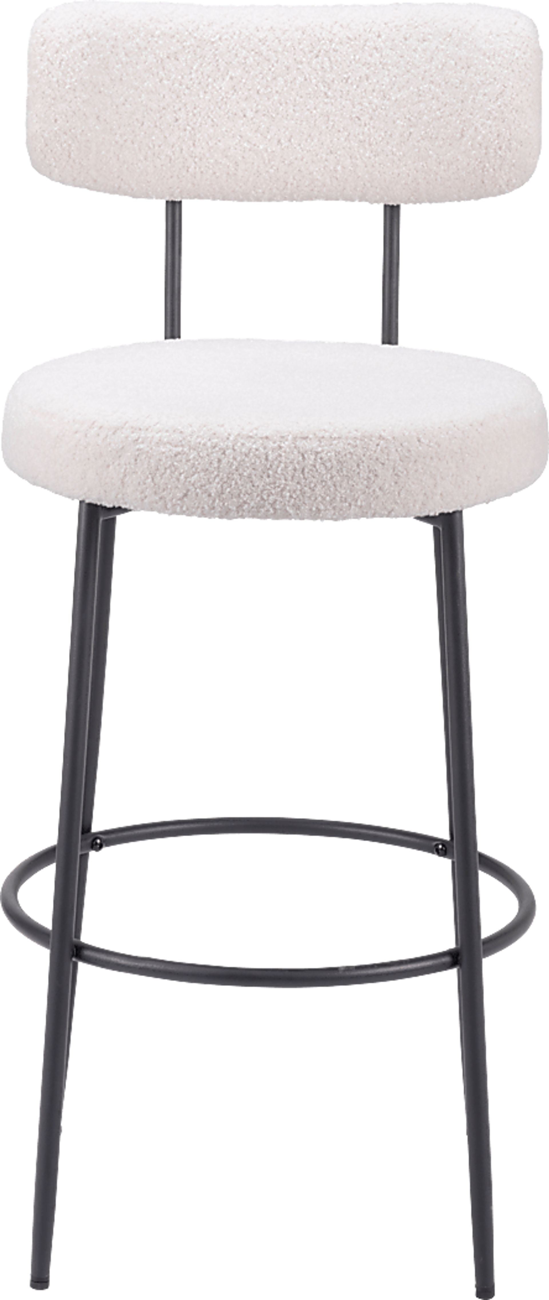 Rentz White Barstool, Set of 2 - Image 5