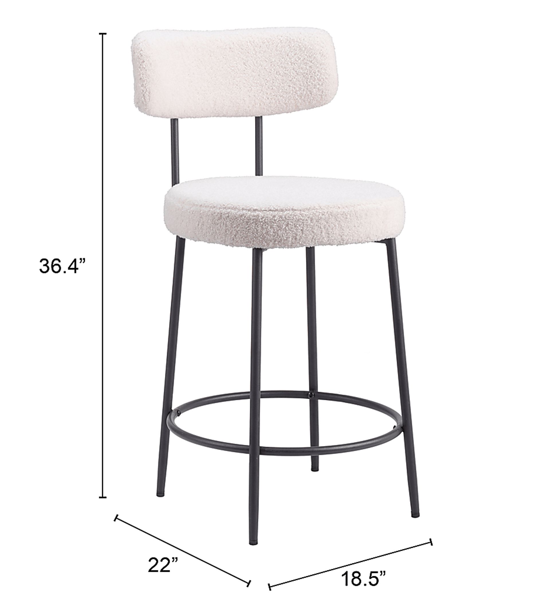 Rentz White Counter Height Stool, Set of 2 - Image 10