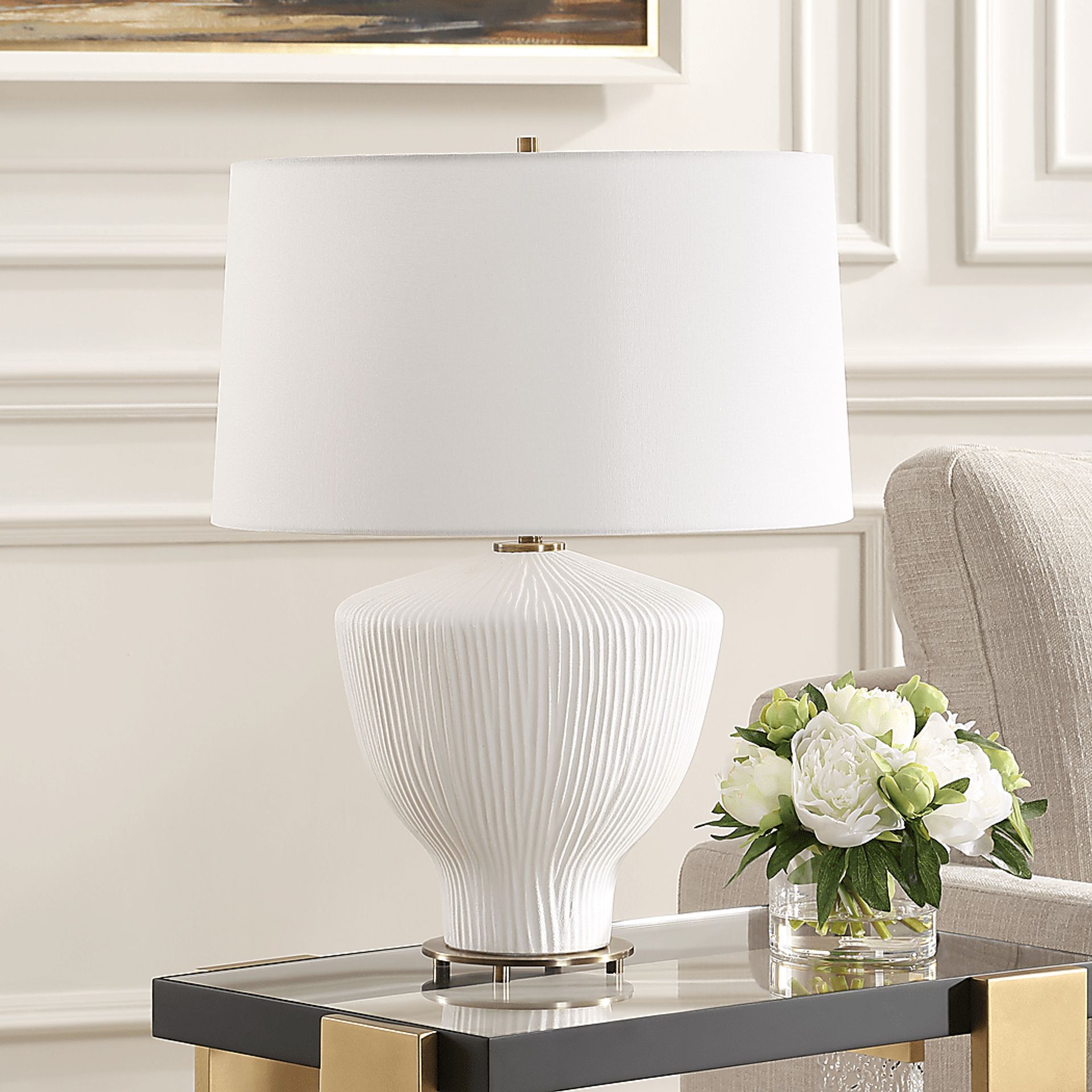 Renville Boulevard White Lamp - Image 2
