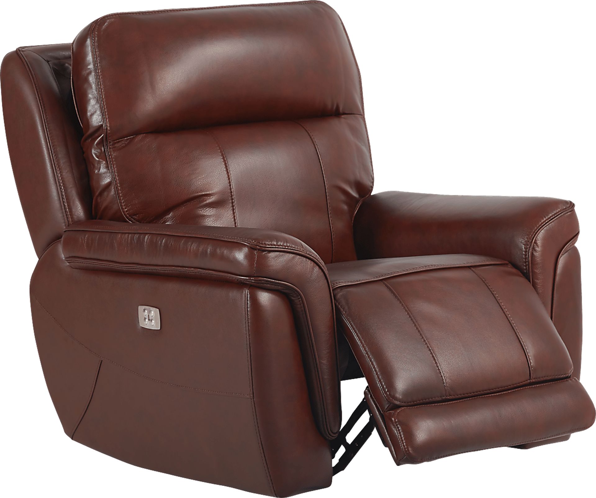Renzo Brown Leather Dual Power Rocker Recliner - Image 2