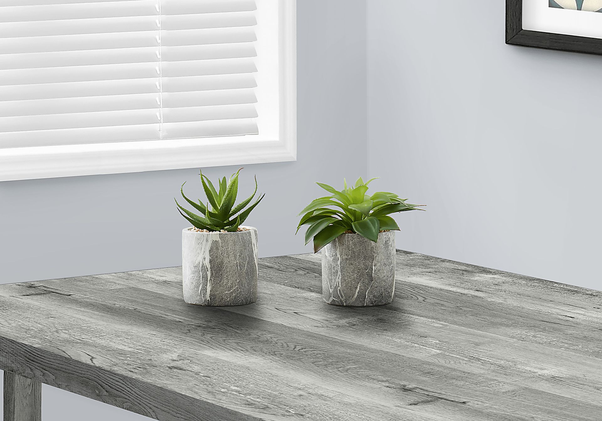 Reordan Green Artificial Succulent Plant, Set of 2 - Image 2