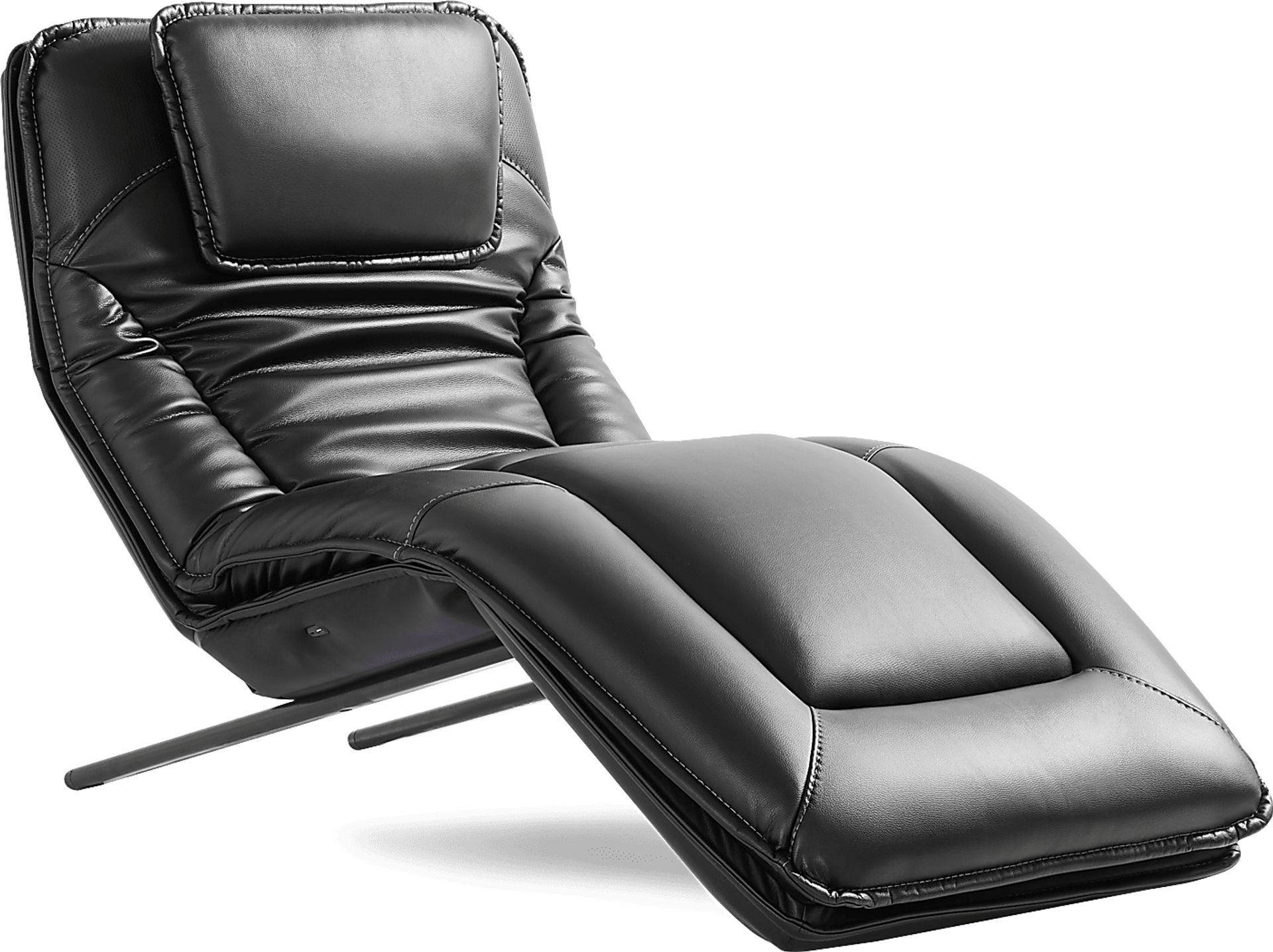 Repose Black Power Reclining Chaise - Image 3