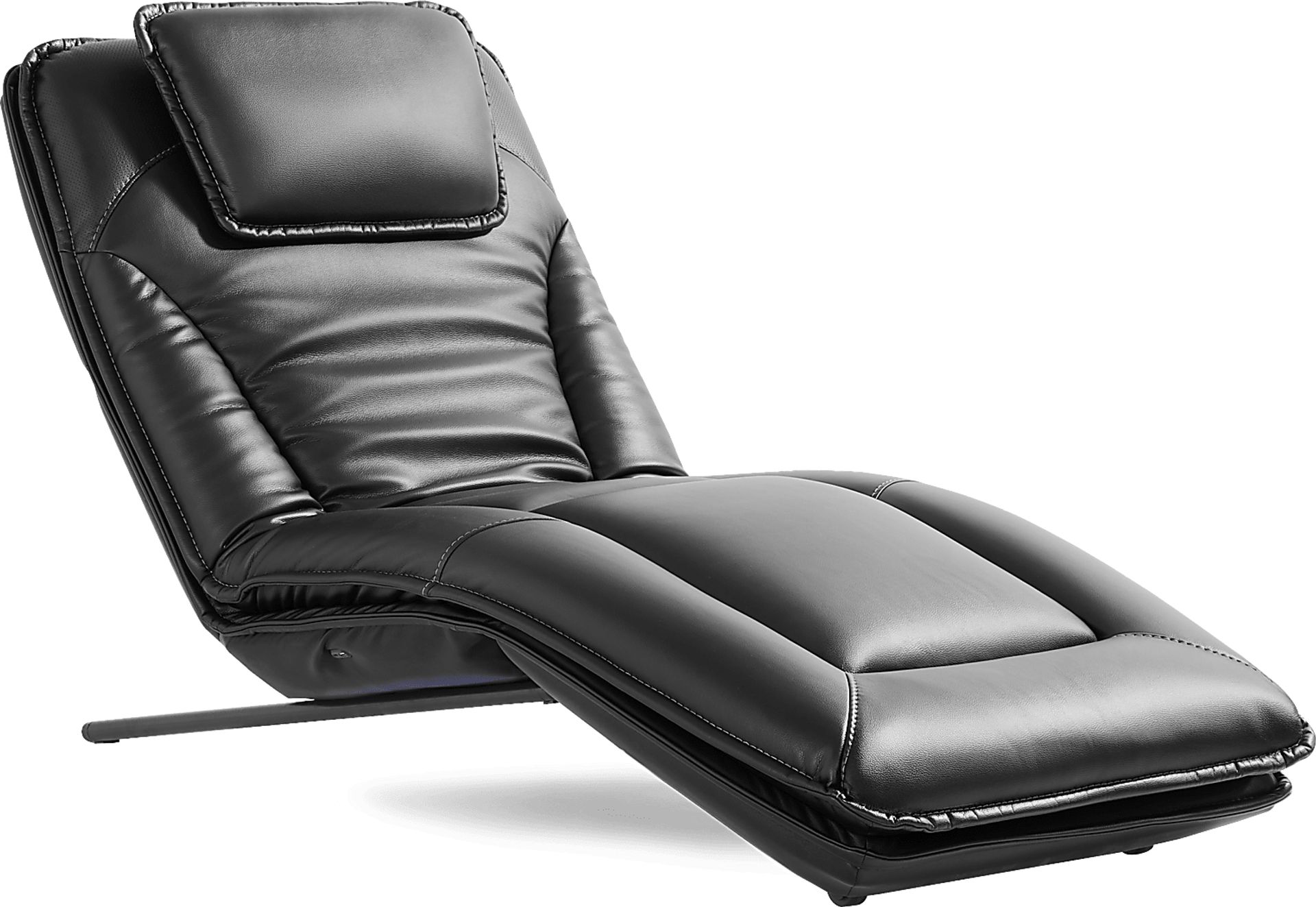 Repose Black Power Reclining Chaise - Image 1