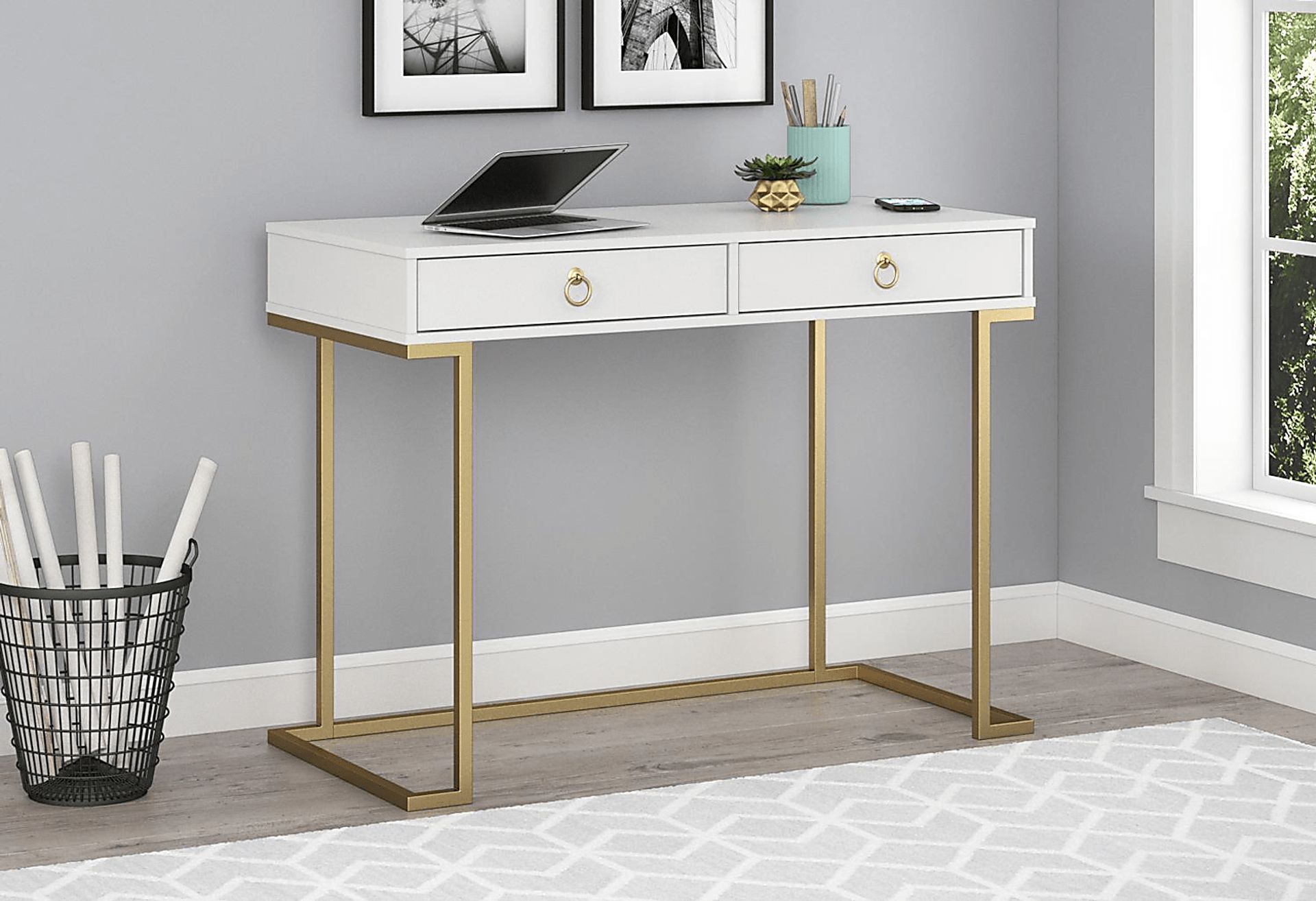 Reppert White Desk - Image 5