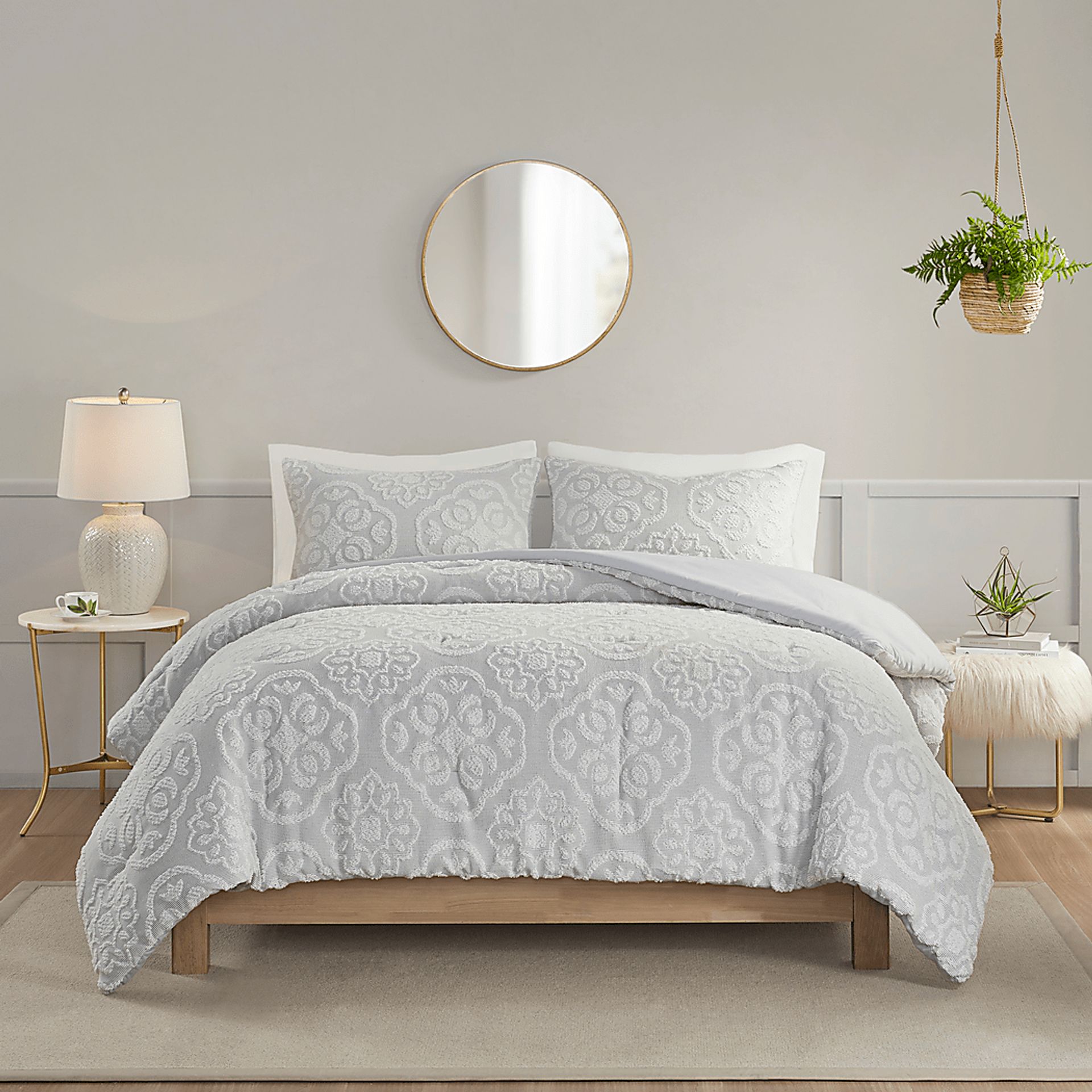 Retama Gray 3 Pc Full/Queen Comforter Set - Image 2