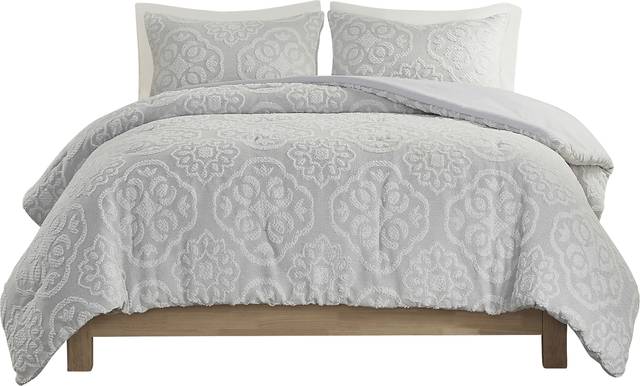 Retama Gray 3 Pc Full/Queen Comforter Set - Thumbnail - Image 5