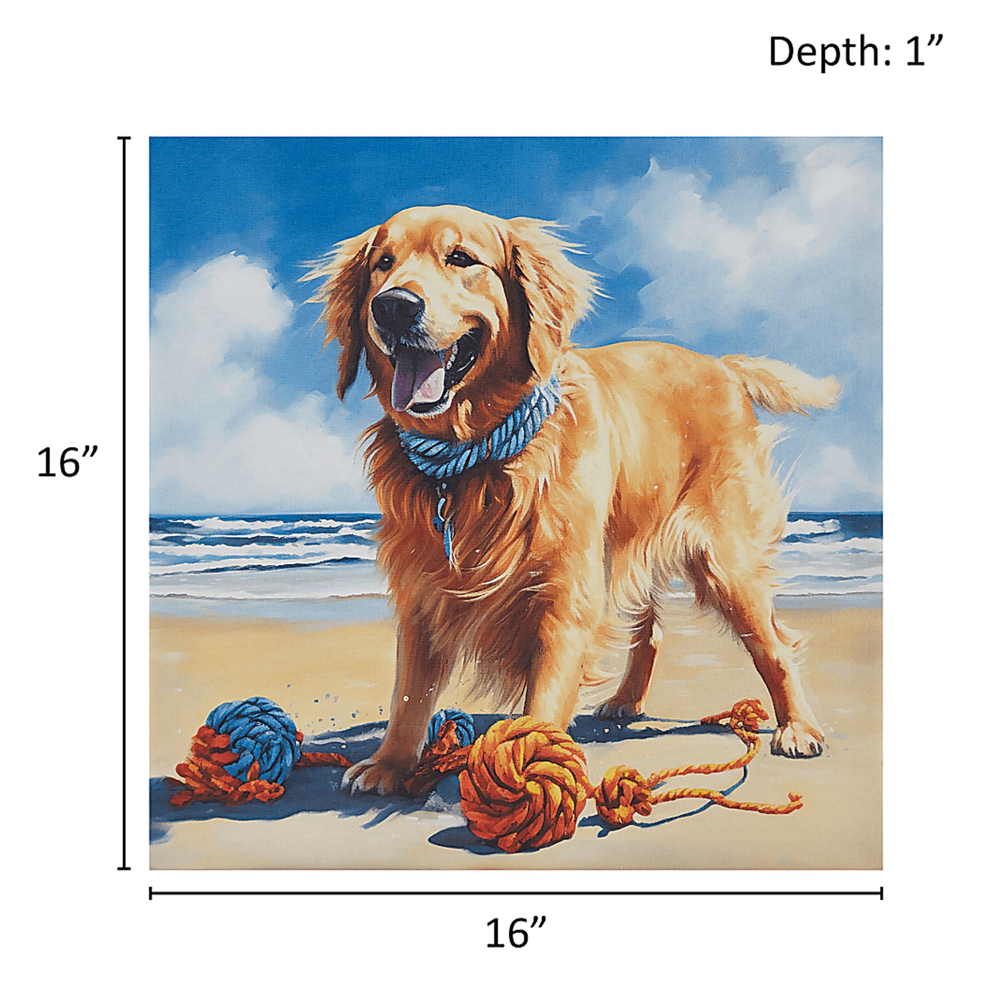 Retriever Playing Blue Wall Decor - Image 8