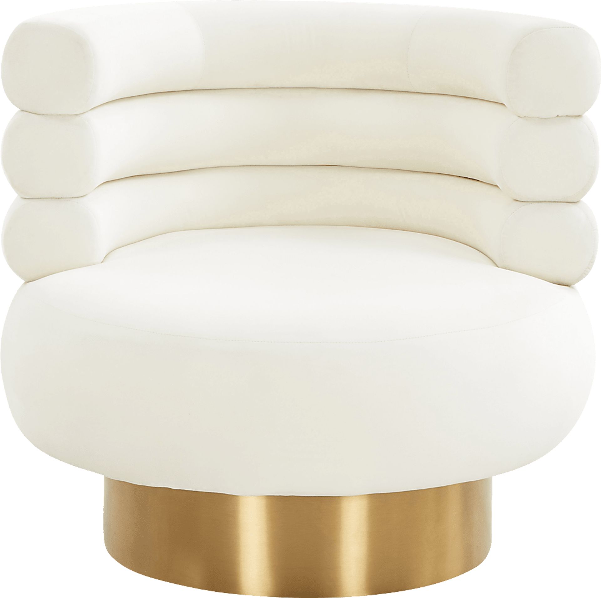 Retro Nest Beige Swivel Chair - Image 2