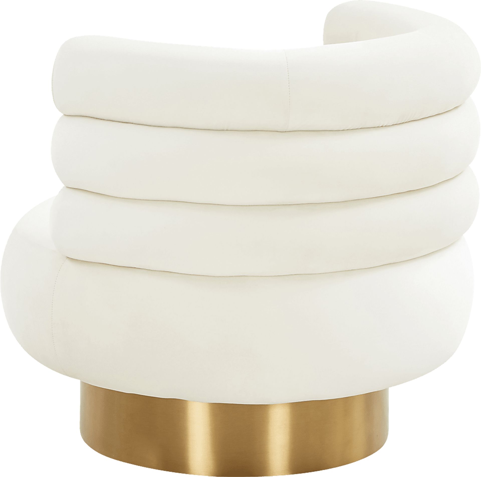 Retro Nest Beige Swivel Chair - Image 4