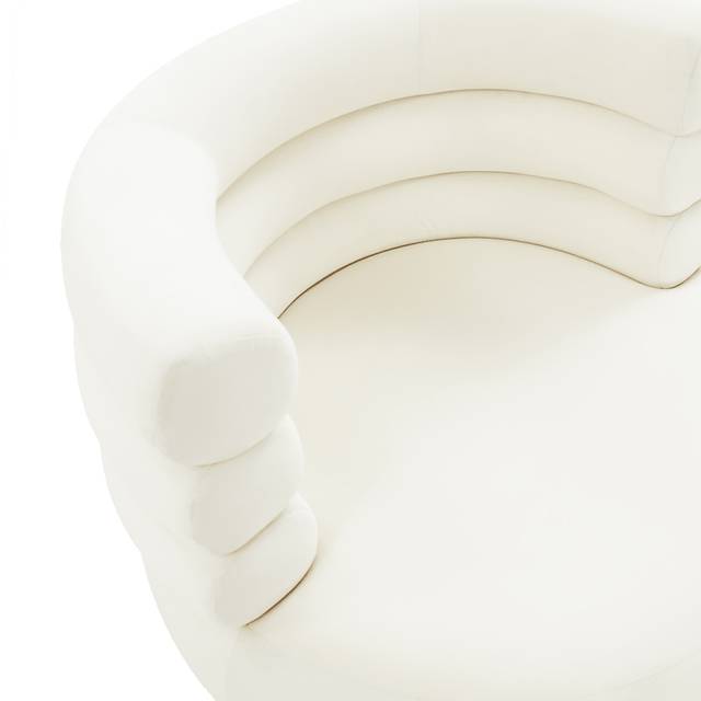 Retro Nest Beige Swivel Chair - Thumbnail - Image 5