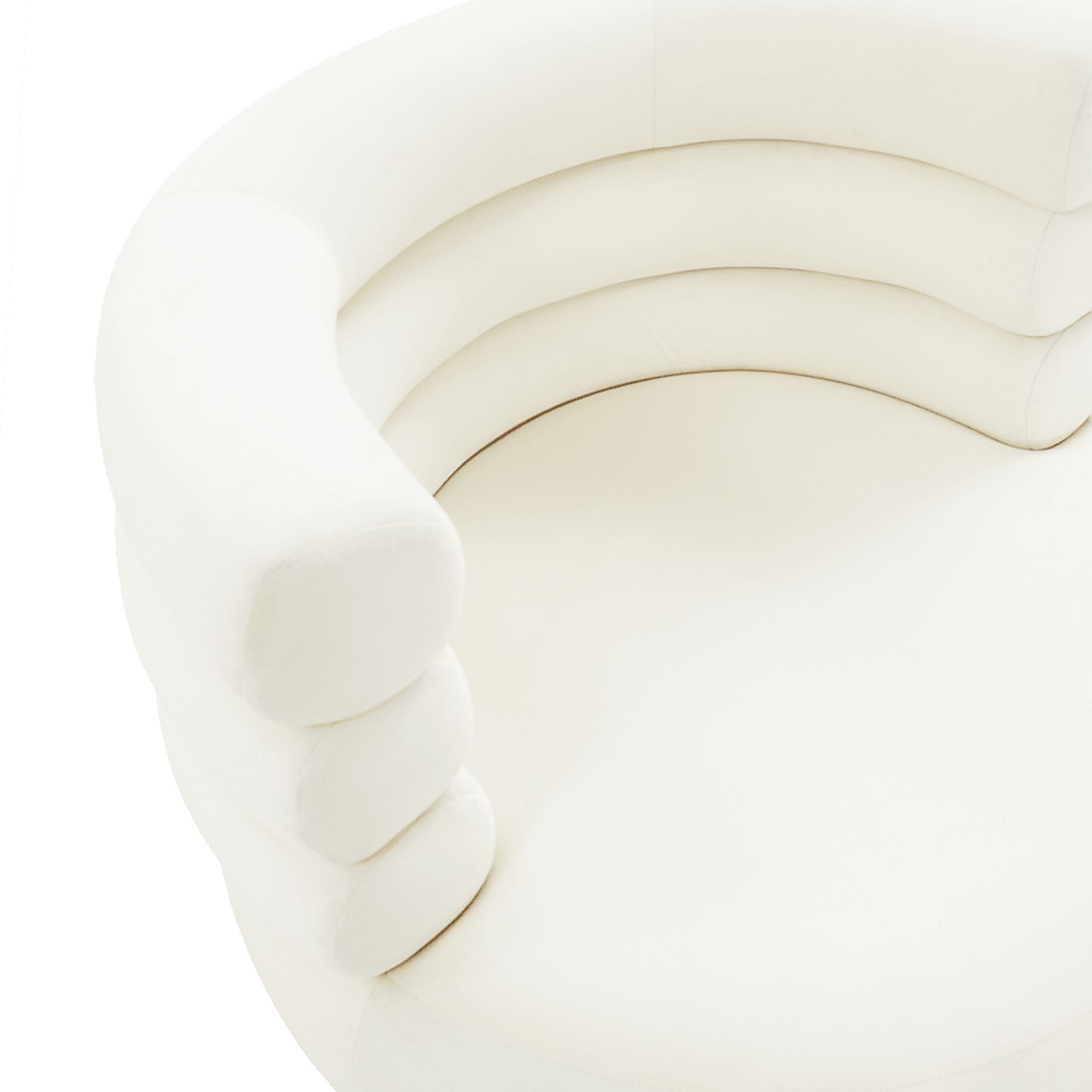Retro Nest Beige Swivel Chair - Image 5