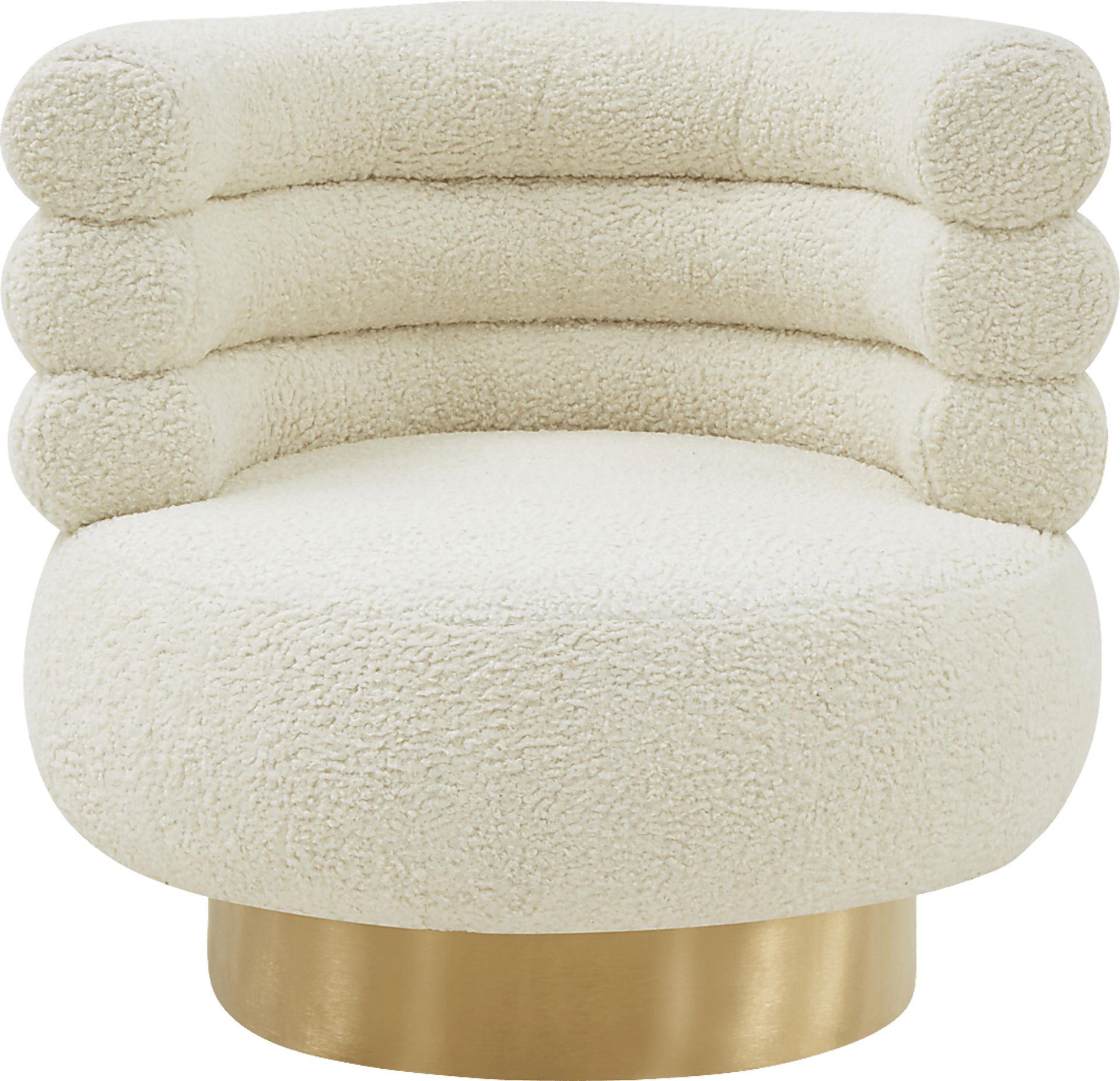 Retro Nest Cream Swivel Chair - Image 2