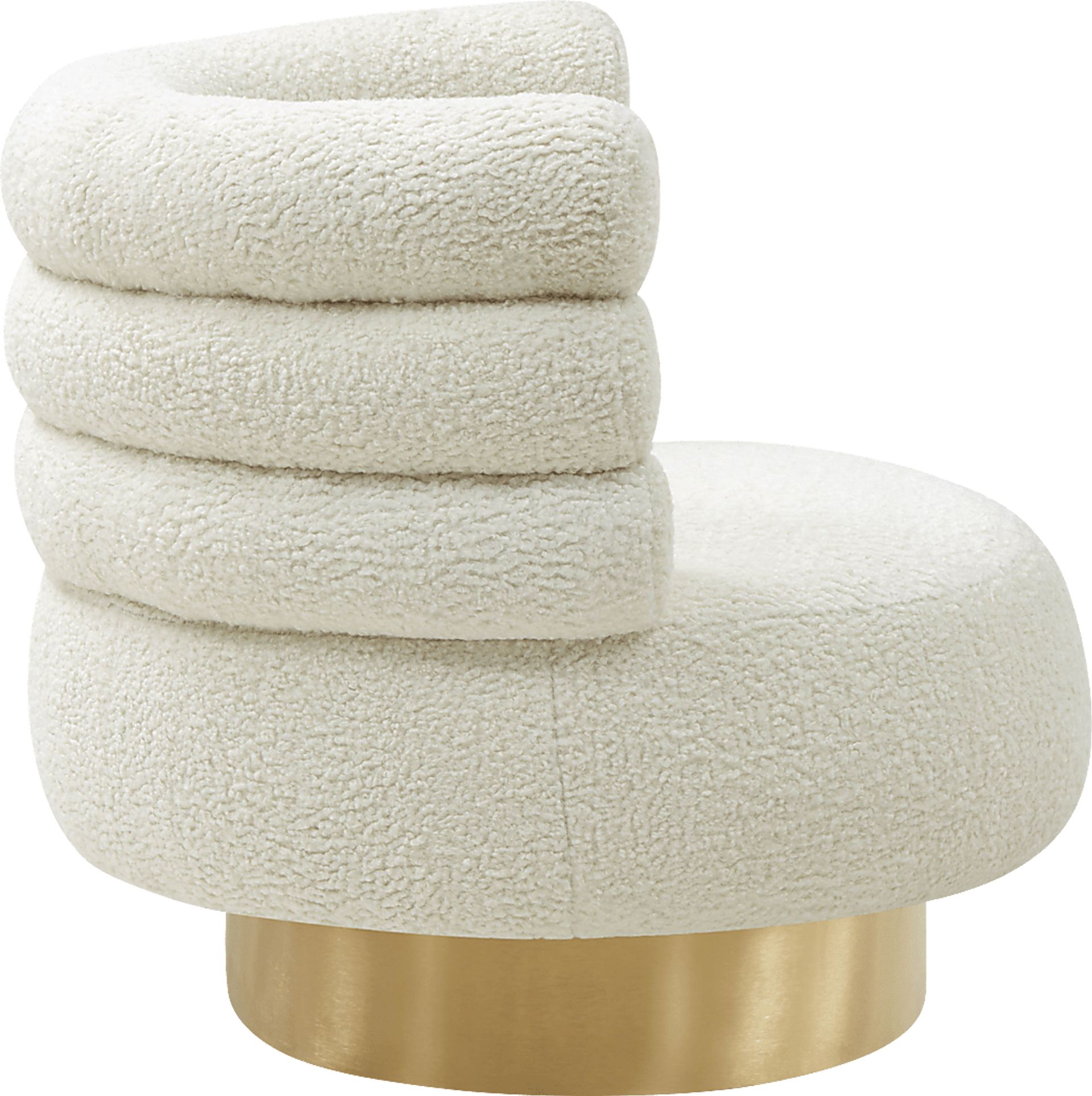 Retro Nest Cream Swivel Chair - Image 3