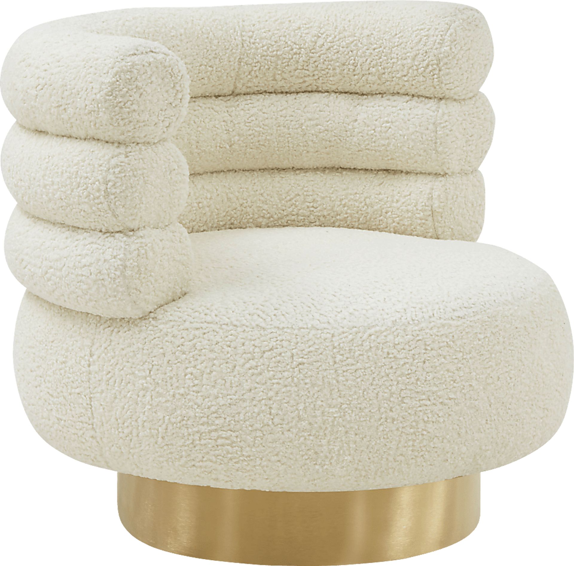Retro Nest Cream Swivel Chair - Image 1
