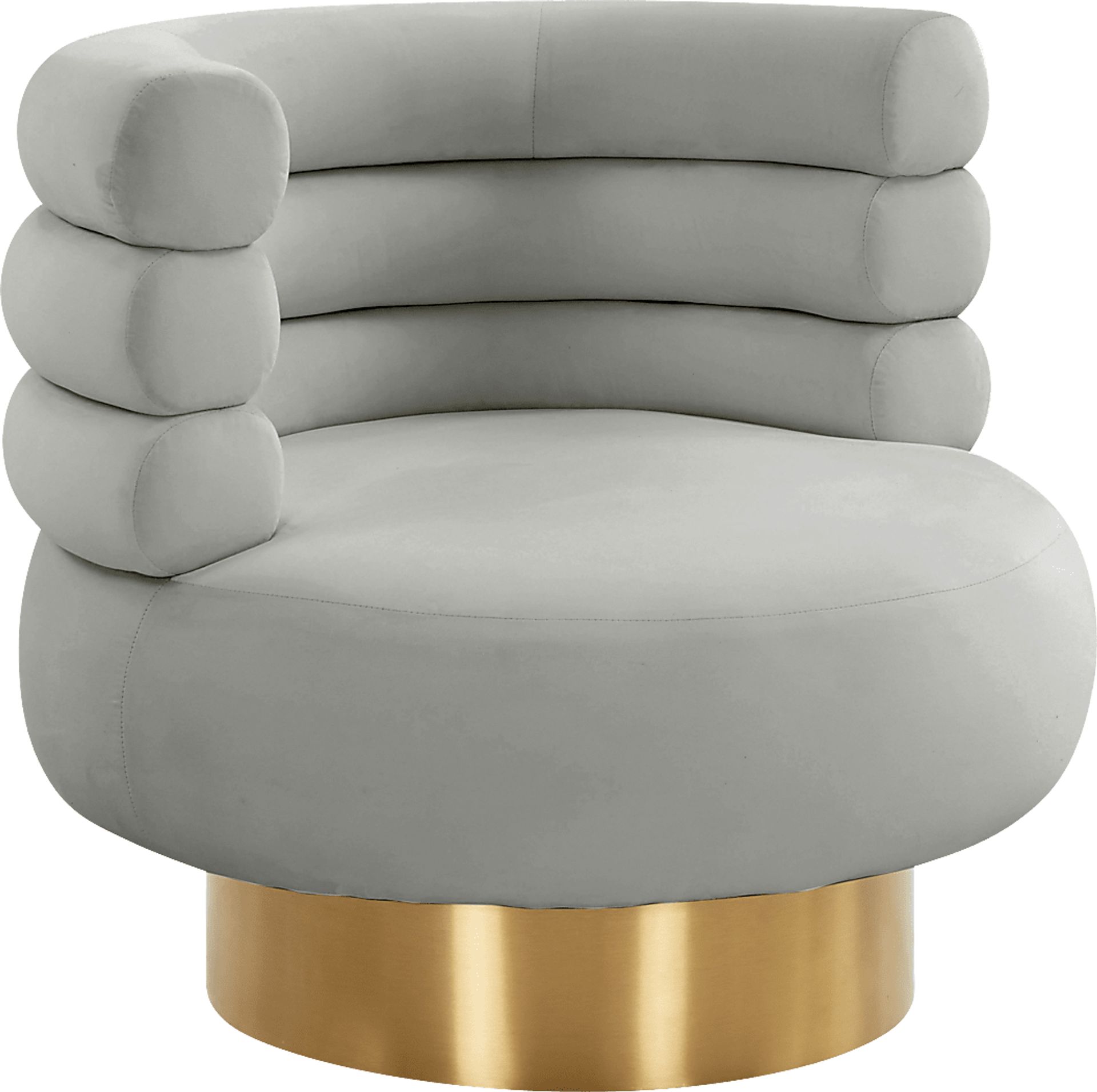 Retro Nest Gray Swivel Chair - Image 1