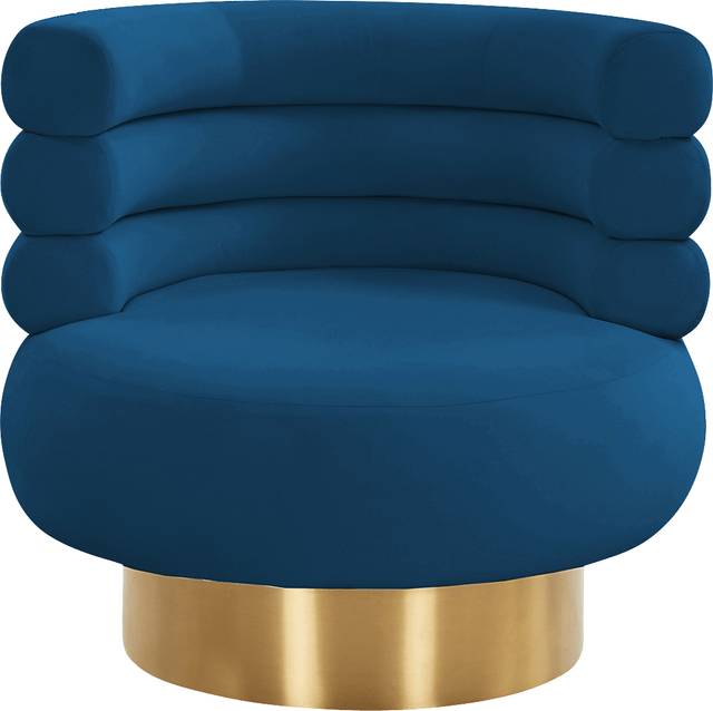 Retro Nest Navy Swivel Chair - Thumbnail - Image 2