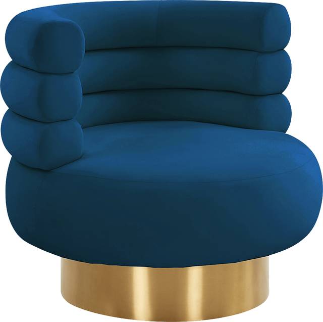 Retro Nest Navy Swivel Chair - Thumbnail - Image 1