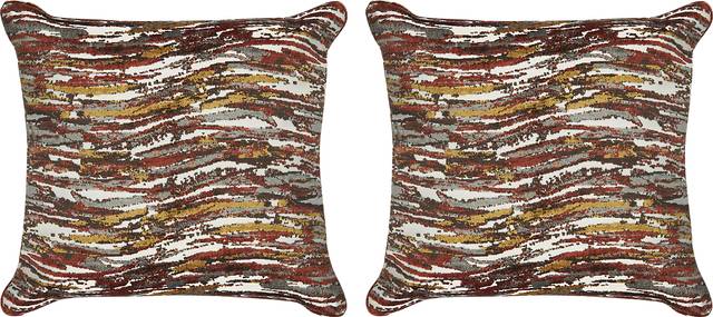 Retro Wave Caramel Pillow, Set of Two - Thumbnail - Image 1