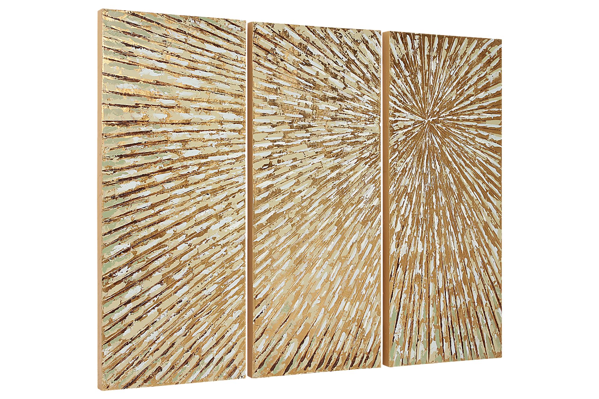 Revealing Light Gold Artwork, Set of 3 - Image 2