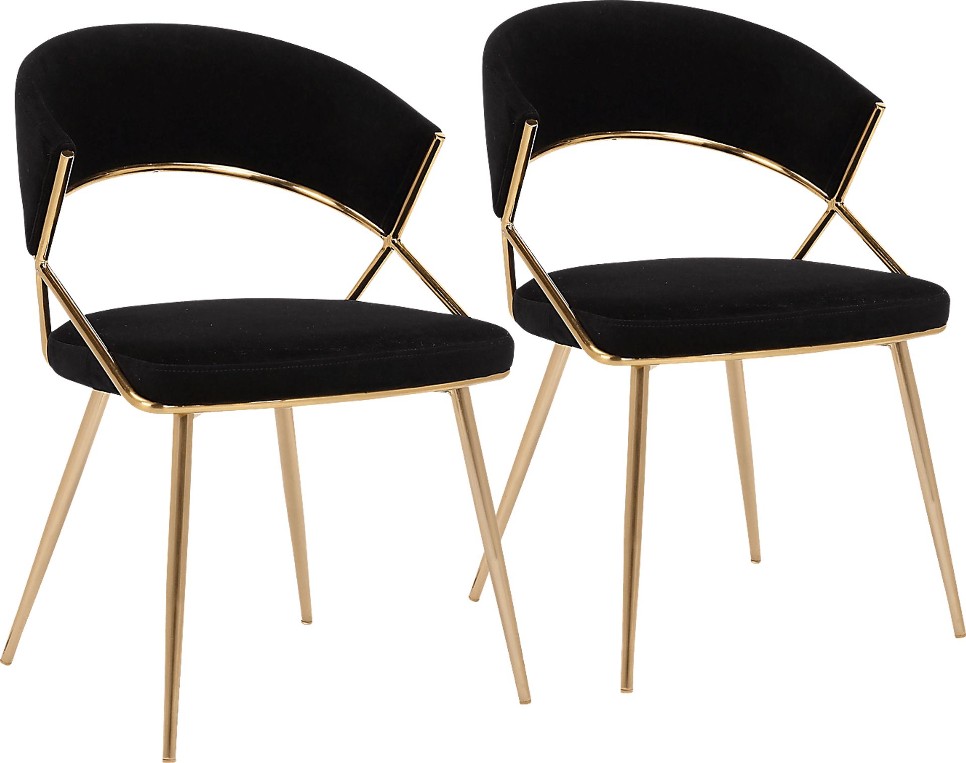 Reverrend Black Side Chair, Set of 2 - Image 1