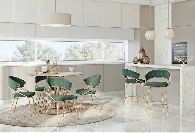 Reverrend Green Side Chair, Set of 2 - Thumbnail - Image 2