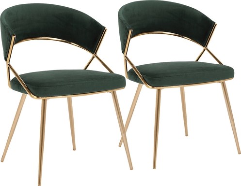 Reverrend Green Side Chair, Set of 2